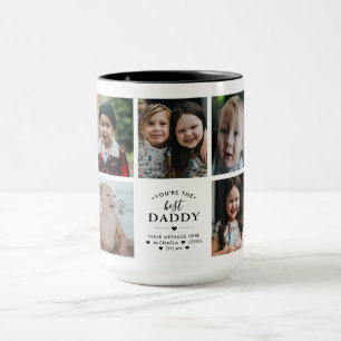 Du är den bästa (Pappa/annan) 7-foto collage Mugg