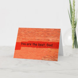 "Du är den bästa, Pappa" Fars dag Anpassningsbar Kort