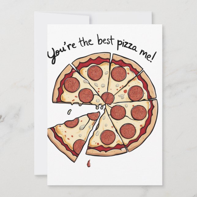 Du är den bästa pizza jag anpassat kort (Framsida)