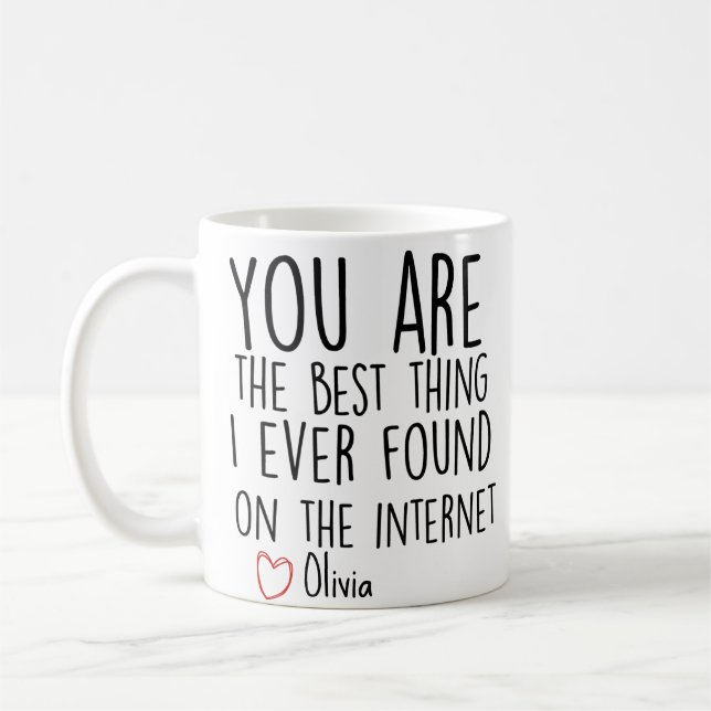 Du är den bästa Sak jag någonsin hittat på Interne Kaffemugg (Vänster)