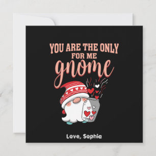 Du är den enda för mig att gnome Valentine Tack Kort