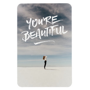 Du är den härliga moderiktiga typografifotomalle magnet