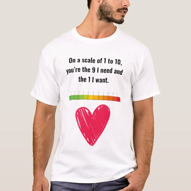 Du är den jag vill ha t shirt (Framsida)