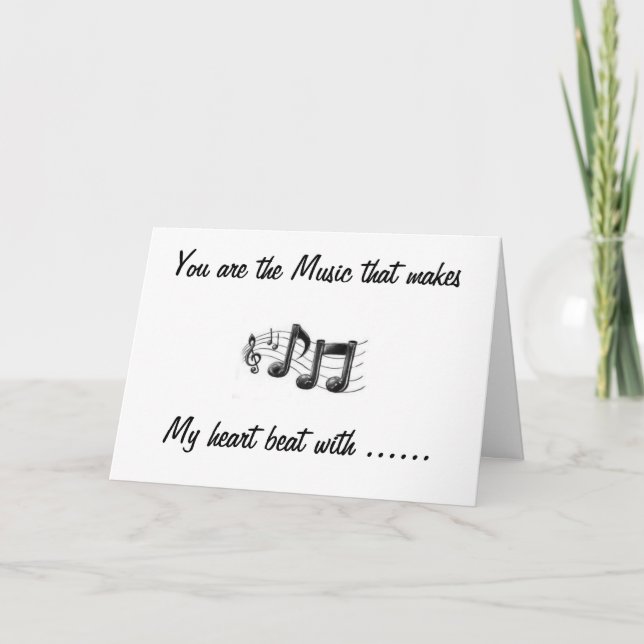 "DU ÄR DEN MUSISKA" HÄNDELSEDAGEN FÖR VÄRDEPAPPEN" HELGKORT (Framsida)