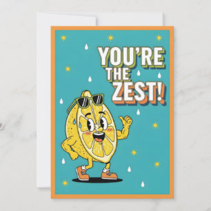 Du är den roligaste citrusskämtet, en söt citronpr tack kort