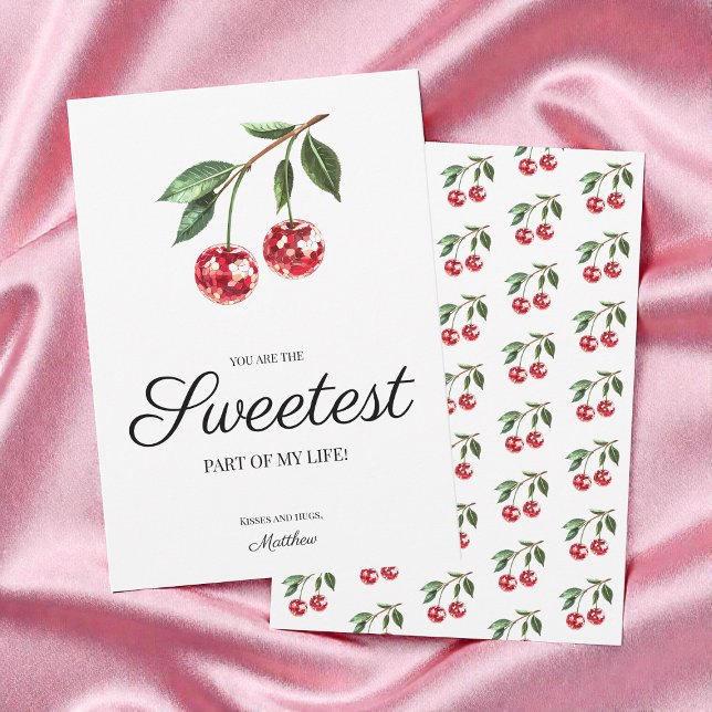 Du är den sötaste Fruit Valentines day för henne Julkort (You Are the Sweetest Fruit Valentines Day for Her Holiday Card)