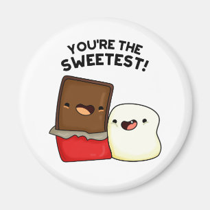 Du är den sötaste funny Marshmallow Pun Magnet