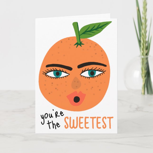 DU ÄR DEN VITTMEST VIKTIGA Orangen Fruit Cute Kort (Framsida)