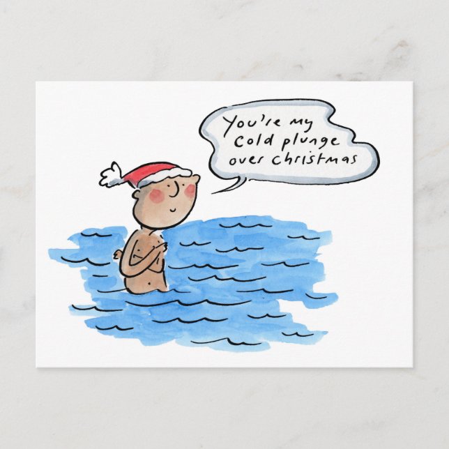 Du är det kalla doppet i min jul vykort (Framsida)