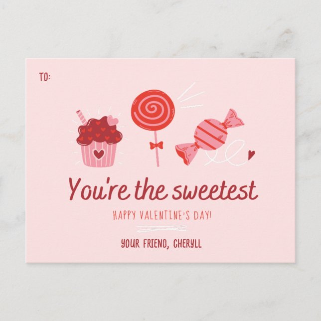 Du är det sötaste Valentines day-kortet Helg Vykort (Framsida)