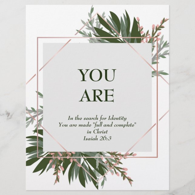 Du är (Dikt) Satsen Papper (Framsida)