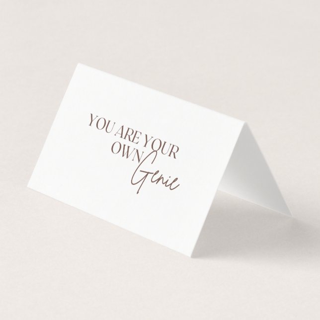 Du är din egen Genie Kort (Framsida)