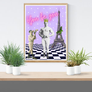 Du är din Funky Vintage Strongman Poster