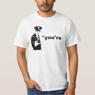 Du är din grammatikpolis tee shirt