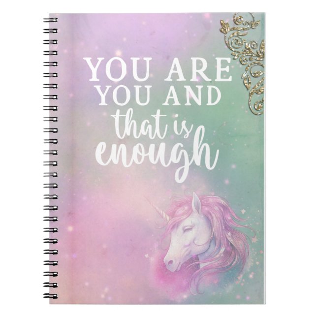 Du är din Unicorn Journal Anteckningsbok (Framsidan)