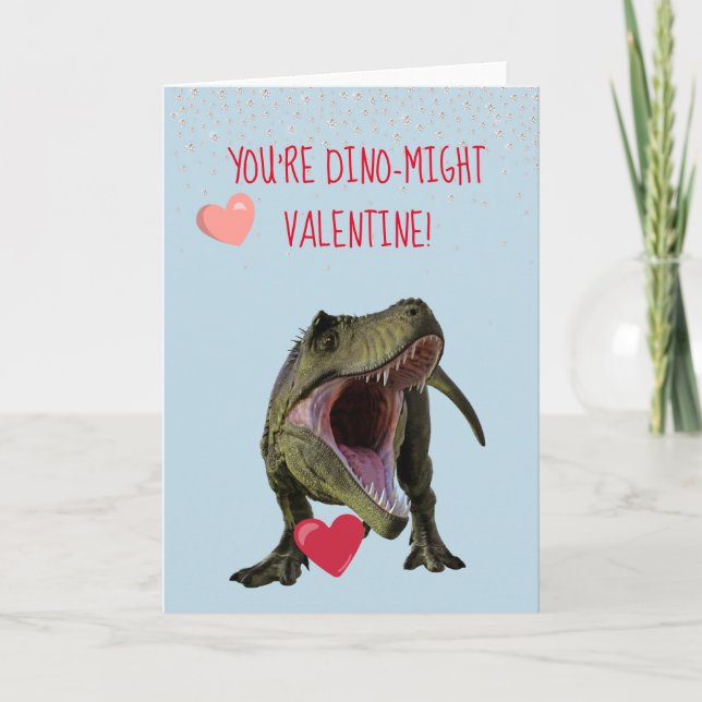 Du är Dino-Might Valentine T-rex Dinosaur Kort (Framsida)