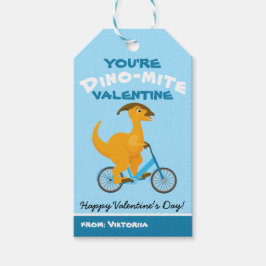 Du är Dino-mite! Barn Valentine dinosaur Presentetikett