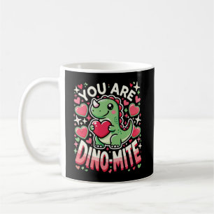 Du är Dino-Mite - Cute Dinosaur Valentine Day Kaffemugg