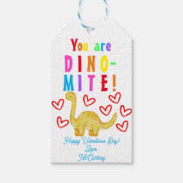 Du är DINO-Mite Kids Valentines Märkre Presentetikett