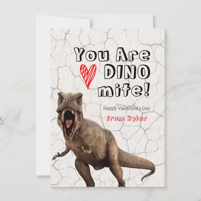 Du är DINOmite Classroom Valentines kort (Framsida)