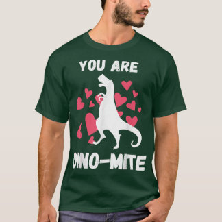 Du är Dinomite Dinosaur Valentines day Heart 689 T Shirt