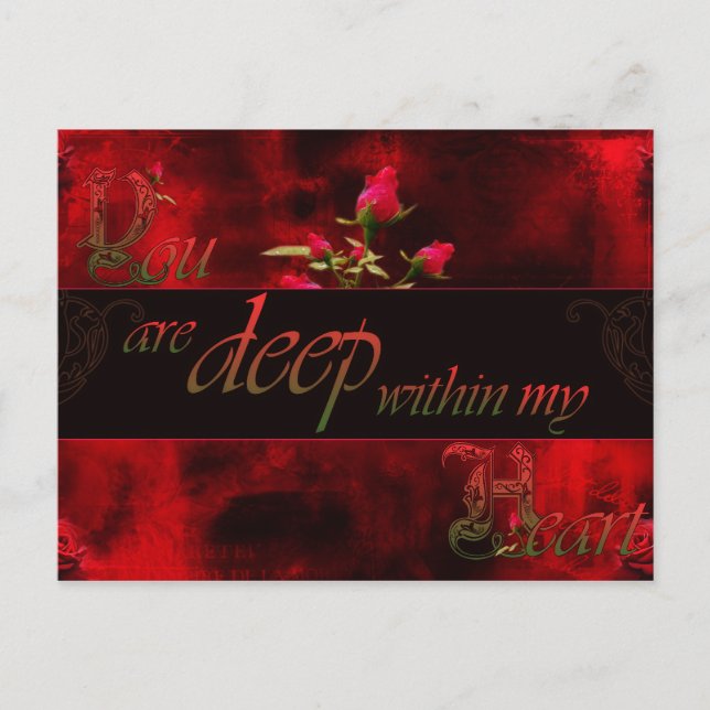 Du är djupt i mitt hjärta vykort (Framsida)
