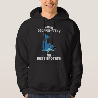 Du är Dolfi-nitivt Den Bästa Bror Dolfin Puns Hoodie