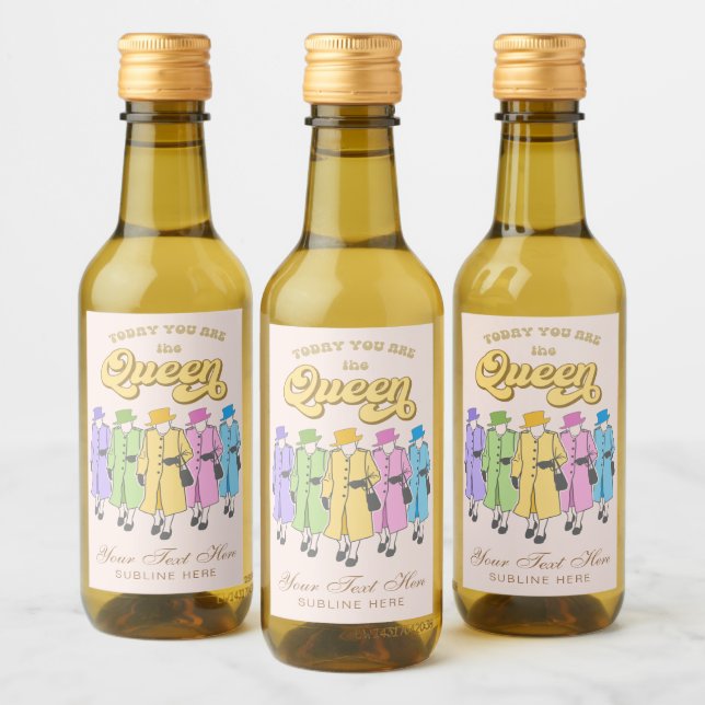 Du är drottning Birthday Jubilee Vinetikett (Flaskor)