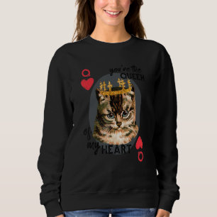 Du är drottningen av mitt hjärta Red Heart Cat Mam T Shirt