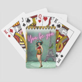 Du är du som ger Vintage åt kvinnor Casinokort