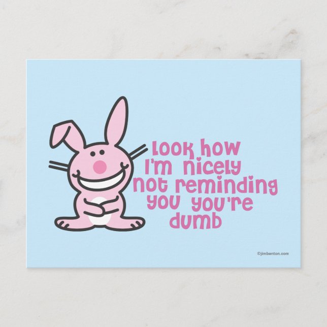 Du är dum vykort (Framsida)