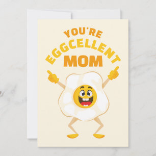 Du är Eggcellent Mamma Mor Birthday Roligt Egg Julkort