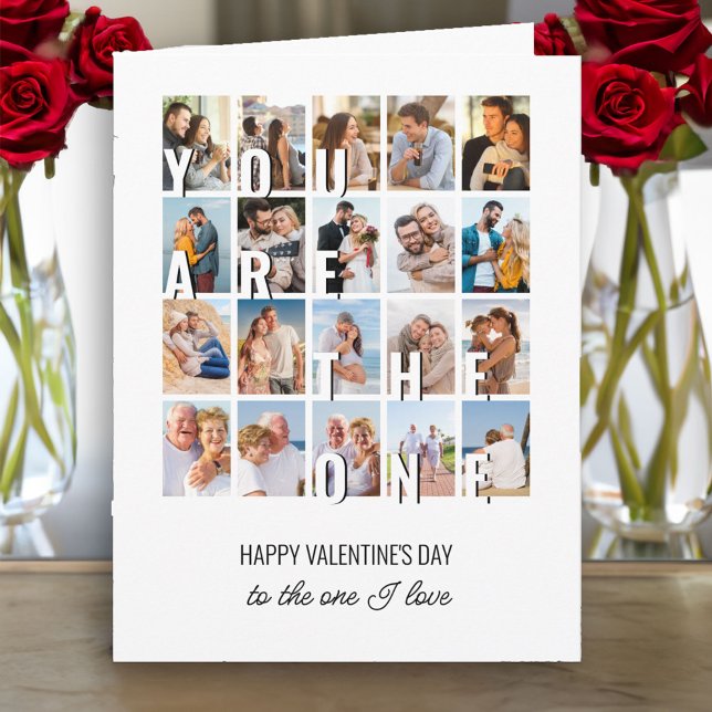 Du är en 20 fotokollage Valentine Kort (Photo Collage Valentine's Day Card - order Printed and Shipped or as an Instant Digital Download)