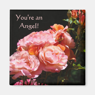 Du är en ängel! magnet Rosa Rosbukett