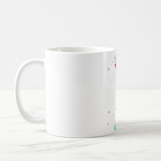 Du är en Arg Jul Elf Älskare Matching Famil Kaffemugg (Vänster)