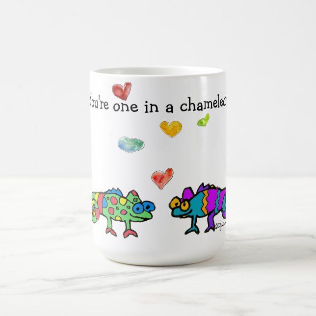 Du är en av en kameleont  kaffemugg (Center)