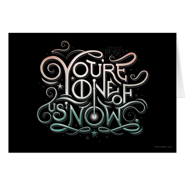 Du är en av oss nu färgstark grafik hälsningskort (Framsidan Horizontal)