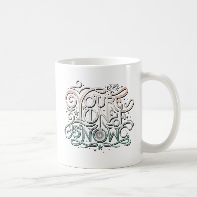 Du är en av oss nu färgstark grafik kaffemugg (Höger)