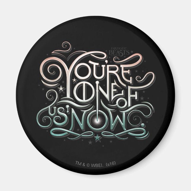 Du är en av oss nu färgstark grafik magnet (Framsidan)