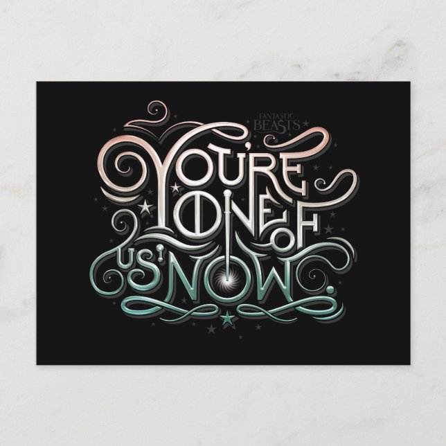 Du är en av oss nu färgstark grafik vykort (Framsida)