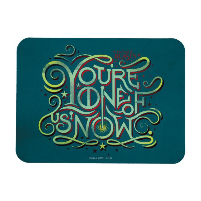 Du är en av oss nu Grönt Graphic Magnet (Horisontell)