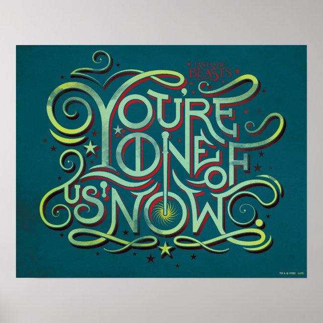 Du är en av oss nu Grönt Graphic Poster (Framsidan)