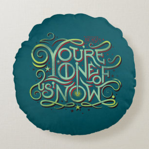Du är en av oss nu Grönt Graphic Rund Kudde