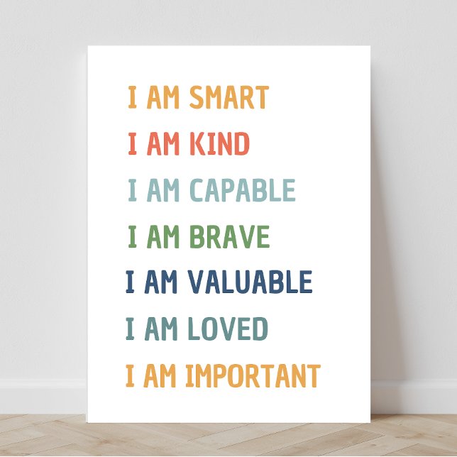 Du är en bekräftelse på Social emotional Classroom Poster (You Are Affirmations, Social Emotional Classroom, classroom posters, homeschool, educational,)