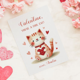 Du är en Coola Cat Playful Orange Kattunge Valenti Anteckningskort