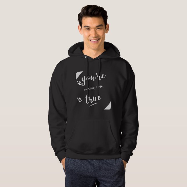 Du är en dröm som slagit in Citat Kärlek  Hoodie (Hel framsida)