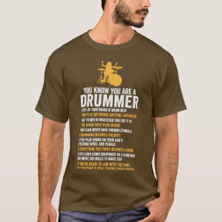 Du är en drummer om det är roligt Drum Älskare Gif T Shirt