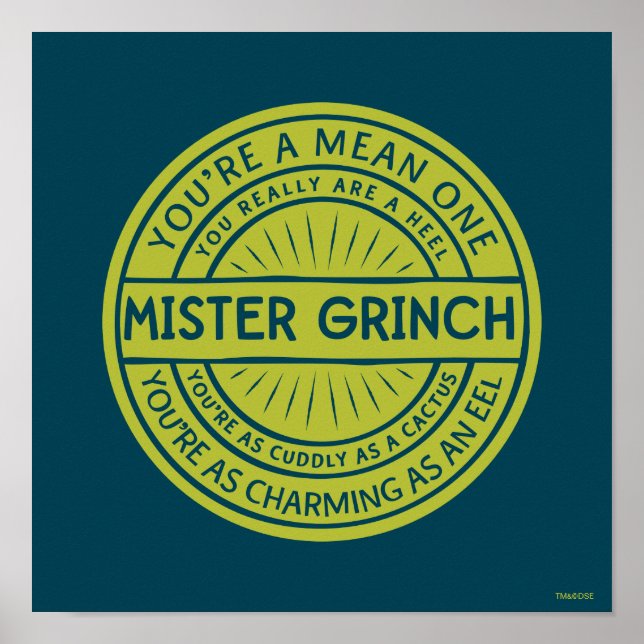Du är en elak en herr Grinch Poster (Framsidan)