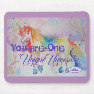Du är en enastående enhörning! Mouse Pad Mat Girls Musmatta