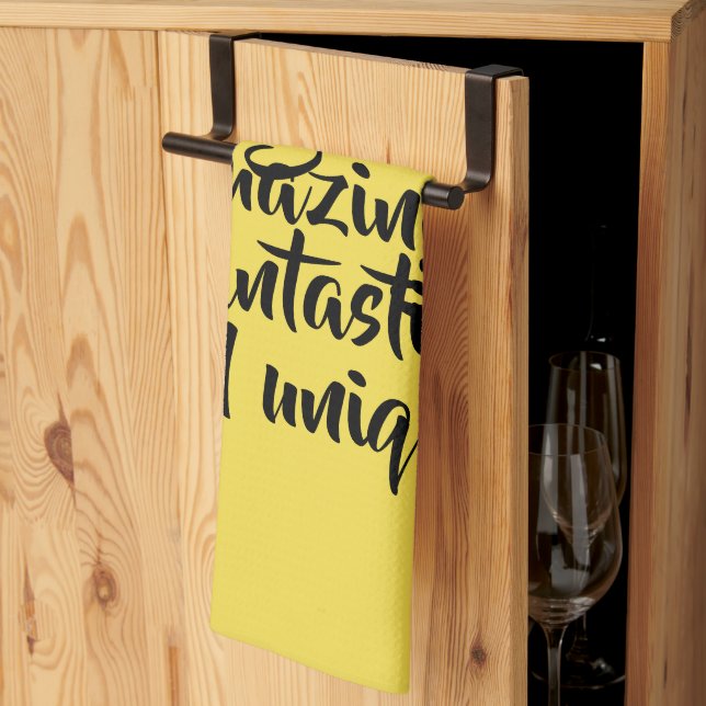 Du är en fantastisk fantastisk unik! kökshandduk (Thirds Fold)